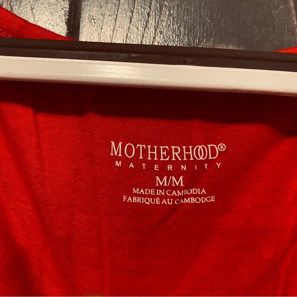 Motherhood Maternity Red Belly Graphic Tee and Liz Lange Jean Set - Size M / 10 - Picture 5 of 7
